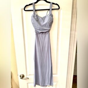 Elegant Light Blue Spaghetti Strap Dress
